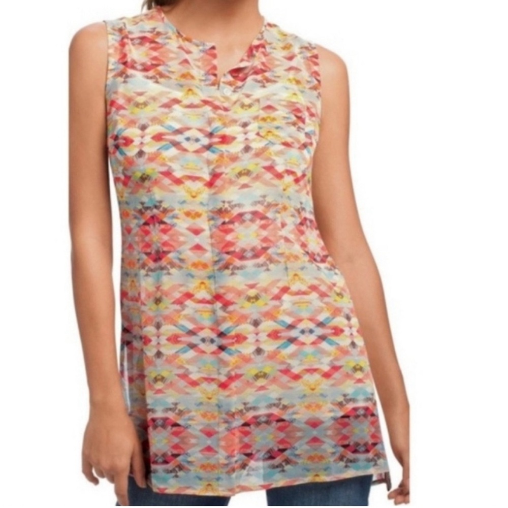CABi print tank blouse, size 30, CB129